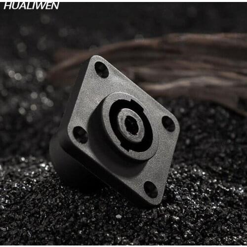 Fever copper pin professional four-core speaker audio socket female 4 core audio cable connector amplifier ohm