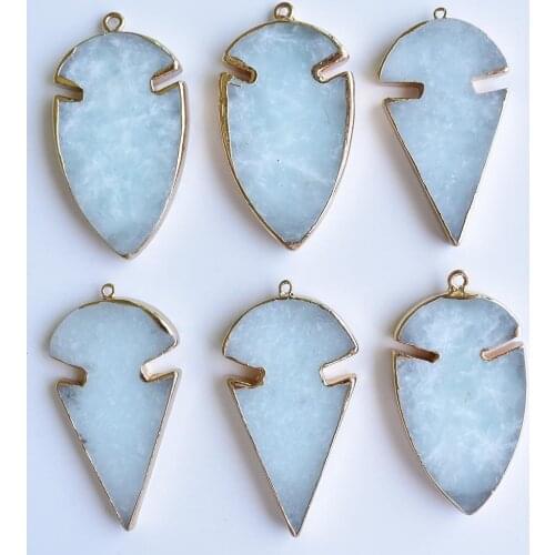 Fashion hot selling natural amazonite gold Lace Necklace Pendant for Jewelry making wholesale 6pcs/lot free shipping