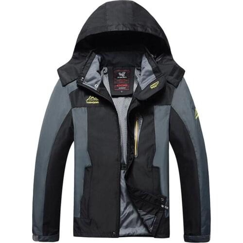 Big Size 6XL,7XL,8XL Male Jacket Autumn Winter Men Outdoor Sport Camping Hiking Hunting Waterproof Windproof Jacket Windbreaker