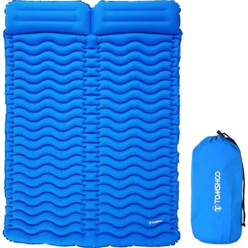 Inflatable Mattress Camping Mat Ultralight Beach Mat Air Sleeping Pad with Pillow Outdoor Hiking Backpacking Travel Picnic Mat