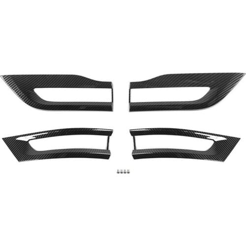 Tail Light Lamp Cover Trim Frame Bezel ABS for Jeep Grand Cherokee 2014 2015 2016 2017 2018 2019 2020 (Carbon Fiber)