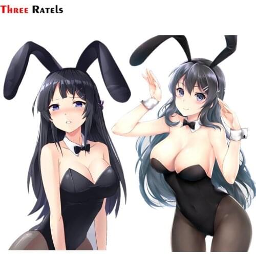 Three Ratels FC764 BUNNY SENPAI MAI PEEKER car windshield sticker pvc figure decal