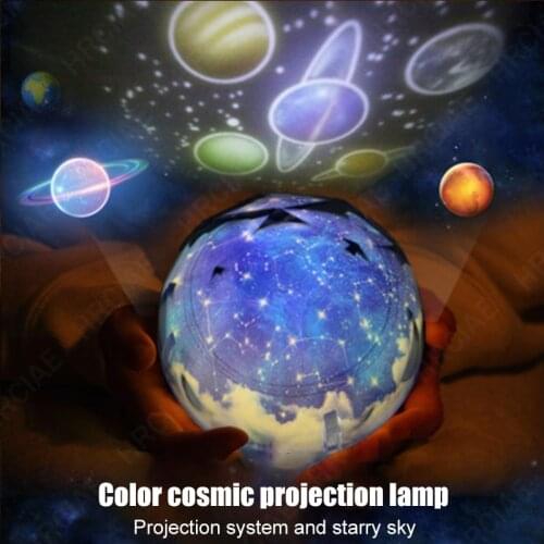Starry Sky Night Light Planet Magic Projector Earth Universe LED Lamp Colorful Rotate Flashing Star Kids Baby Christmas Gift