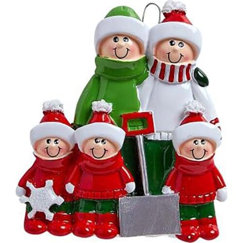 Christmas Hanging Ornament Tree Decoration Cartoon Human DIY Name Family New Year Gifts Reusable Pendants