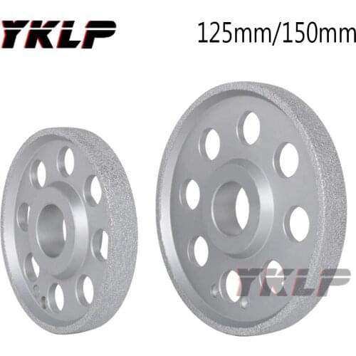 5 Inch 6 Inch Brazed Vacuum Flat Grinding Wheel Abrasive Disc for Stone Granite 5/4"Hole