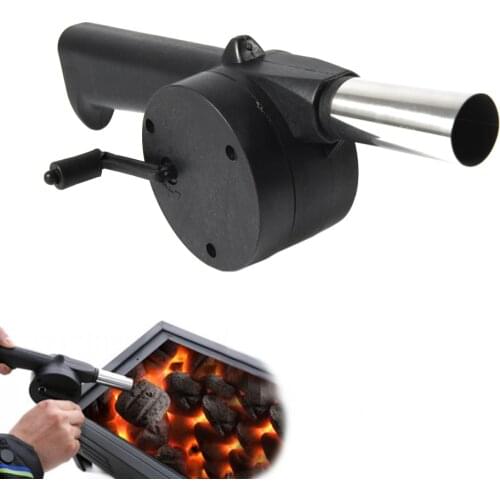 Outdoor Barbecue Fan Hand-cranked Air Blower Portable BBQ Tools Picnic Camping Accessories