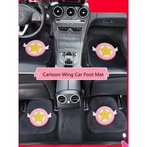Four Seasons Cartoon Laptop Bear Anti-dirty Anti-slip Protective Car Interior Oranments Car Foot Carpet Pad