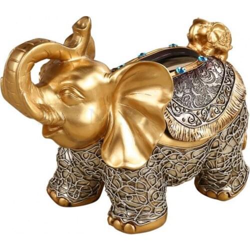 European-style High-end Creative Paper Towel Box Table Carton Living Room Reception Box Lovely Elephant Desktop Tea Table Paper