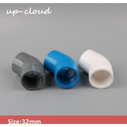 1pcs UP-CLOUD 32mm PVC Pipe 45 Degree Equal Elbow Connector Water Tank Joint Aquarium Supplies Garden Irrigation Tube Accessory