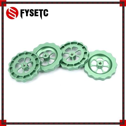 1PC 3D Printer Parts Green Big Hand Twist Leveling Nut All Metal For TEVO Tornado 3D Printer Ultimate Knob Leveler M5 thread