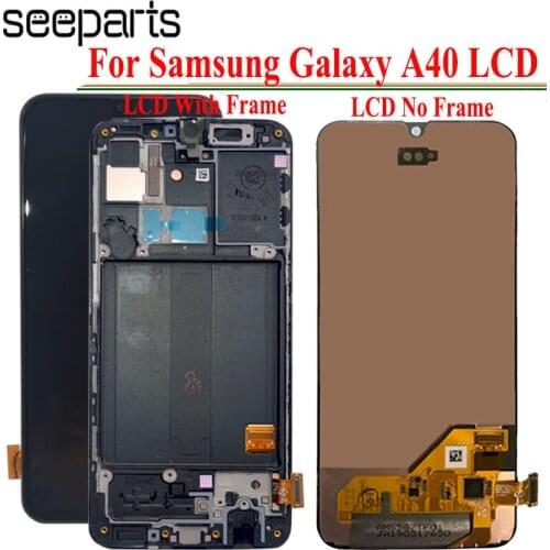 100% Tested Working For Samsung Galaxy A40 LCD Touch Screen Digitizer Assembly For Samsung A40 LCD SM A405 LCD A405F/DS LCD