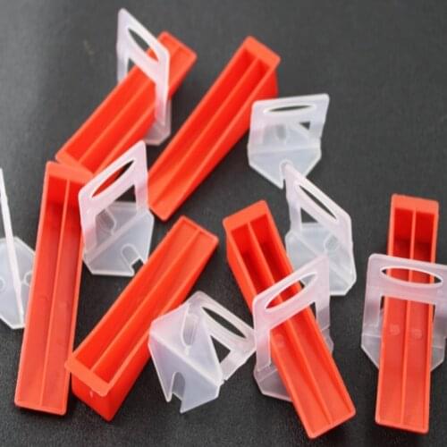 200PCS Tile Leveling System 100Pcs Clips +100Pcs Wedges Plastic Tiling Tools Tile Spacer Auxiliary laying of plastic tiles