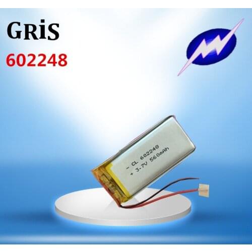 3.7V polymer lithium battery 602248 560mah battery MP4 MP5 LV510 Be There Or Be Square sound card Rechargeable Li-ion Cell