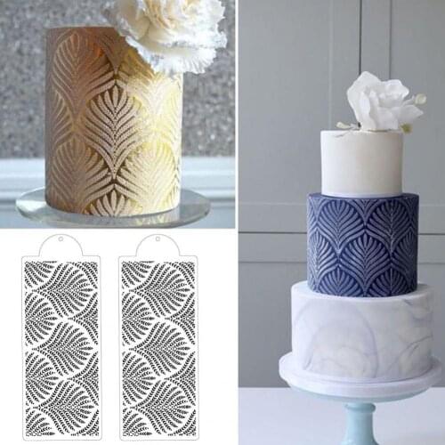 3Pcs/Set Sugar Sieve Molds Bohemian Style Cake Edge Decor PET Hollow Cake Templates Stencils for Baking Dropshipping 2021