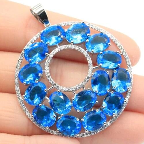 35x24mm Highly Recommend Created Green Peridot for Women Daily Wear Drop Shipping Silver Pendant Eye Catching