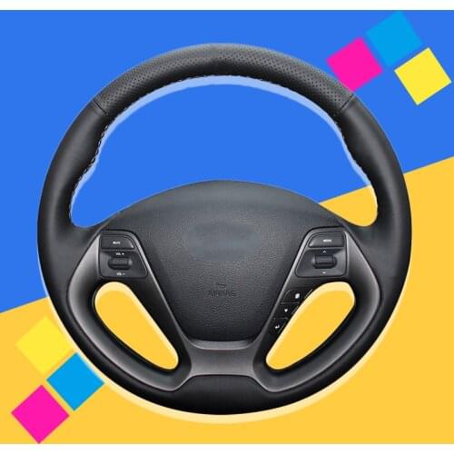 Auto Braid On The Steering Wheel Cover for Kia K3 2013-2018 Ceed Cee'd Cerato 2013-2018 Forte Koup Forte5 2014-2018 Car Braiding