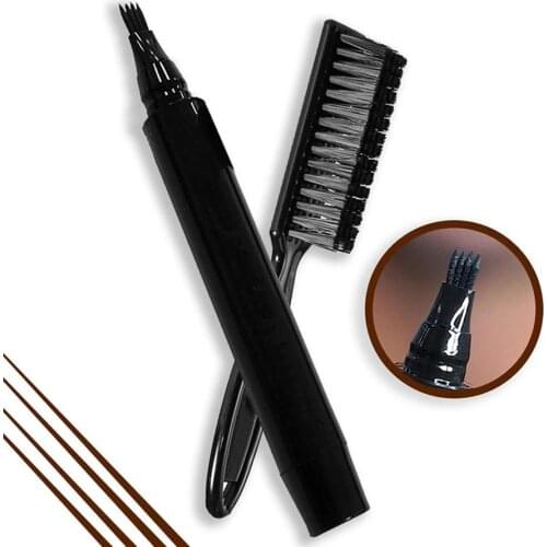 Bellezon Beard Pen Beard Filler Pencil And Brush Beard Enhancer Waterproof Moustache Coloring Shaping Tools