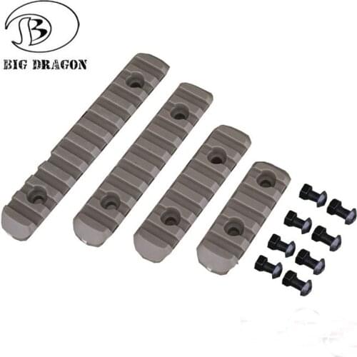 4x BIG DRAGON ME Polymer Rail Section Set for Tactical Airsoft Rifle AEG M4 M4A1 Hunting Jinming CS Game Toy Gun Gel Ball Acce