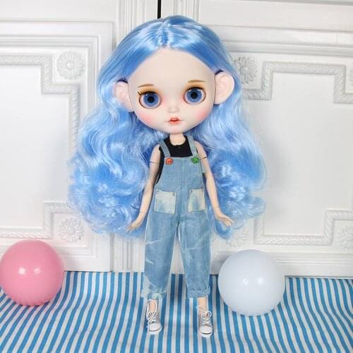 DBS Blyth icy Clothes for 1/6 Joint body 30cm Jeans bib Pants Black Vest girl gift