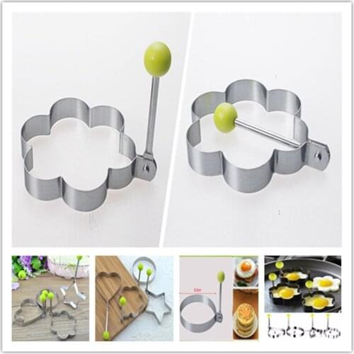 Fried egg mold 1PC pancake mold love stainless steel mold eggs heart flower kitchen gadgets pie fried eggs 8ZSH754