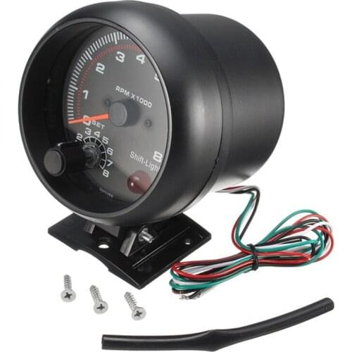 Hot Waterproof 12V Car Led Shift Light 0-8000 Rpm New Tachometers Tacho Gauge Meter