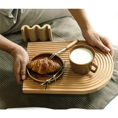 Ins Nordic Table Wooden Coffee Tray Wine Food Cake Kitchen Storage Tray Organizer Jewelry Serving Tray Home Decoration