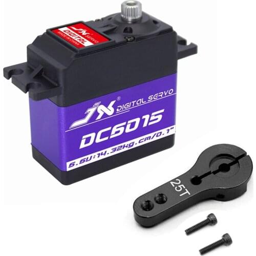 JX Servo DC6015 15kg Aluminium Shell Metal Gear Core Digital Standard Servo for RC Airplane car 0.1sec 6.6V 1/8 1/10 DS3325MG