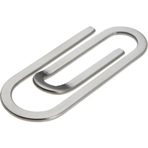 Stainless Steel Metal Money Clips Paper Clip Holder Folder