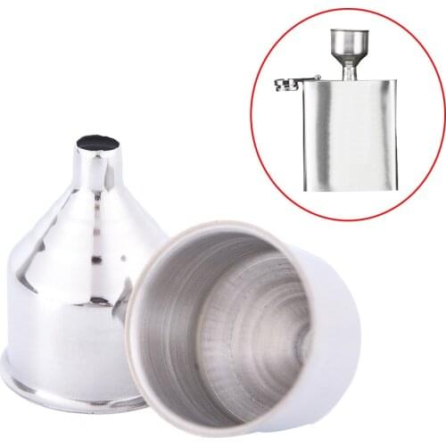 Mini Stainless Steel Small Mouth Funnels Wine Liquid Flask Funnel For Filling Hip Flask Narrow-Mouth Bottles
