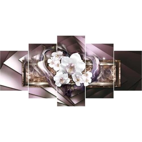 5D DIY Full Drill Diamond Painting Big Flowers Moth Orchid Cross Stitch Embroidery Mosaic Kit Home Decor Entrance Wall Picture