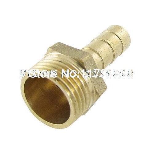 16.2mm OD Threaded 8mm Air Pneumatic Gas Hose Barbed Fitting Coupling