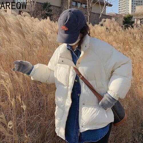 2021 New Women Puffer Jacket Autumn Winter Parkas Pink Black White