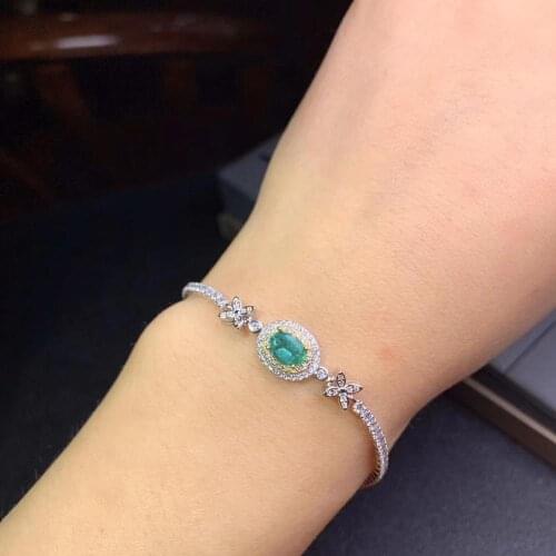 New gorgeous charming green emerald bracelet for men women fine jewelry 925 silver exquisite natural gem modern shiny gift