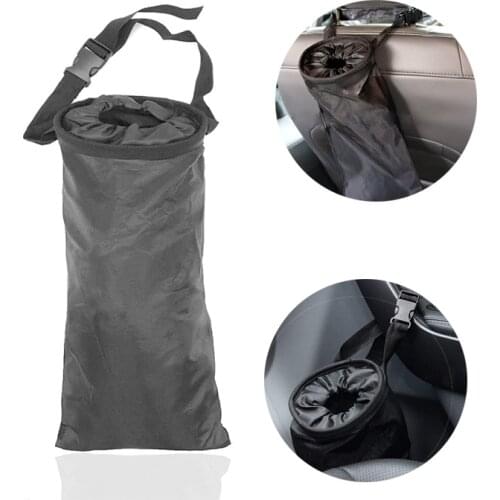 Portable Car Seat Back Trash Garbage Bags Hanging Detachable Car Auto Trash Storage Can Leak-proof Dust Holder Case Box bin