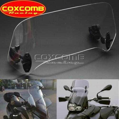 Motorbike Extension Adjustable Air Deflector Windshield Wind Screen Spoiler for Honda Yamaha Suzuki Kawasaki Triumph Scooter BMW