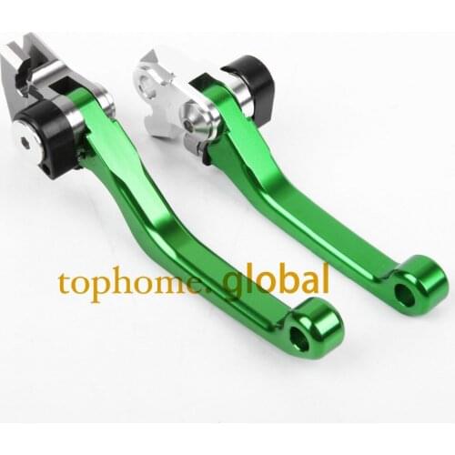 For Kawasaki KX85 2001 - 2020 CNC Pivot Brake Clutch Levers Green 2006 2007 2008 2009 2010 2011 2012 2013 2014 2015 2016 2017 18