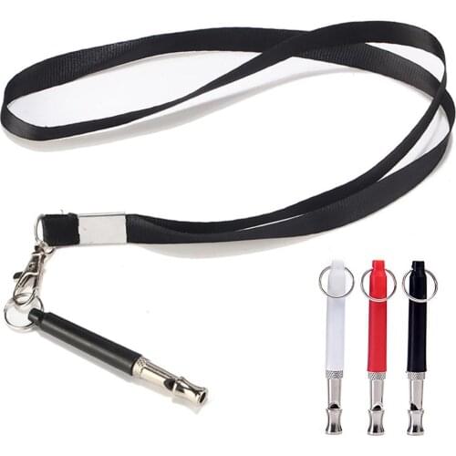 Dog Whistle to Stop Barking Adjustable Pitch Ultrasonic Training Tool Dog Bark Control Whistle with Free Lanyard Straps