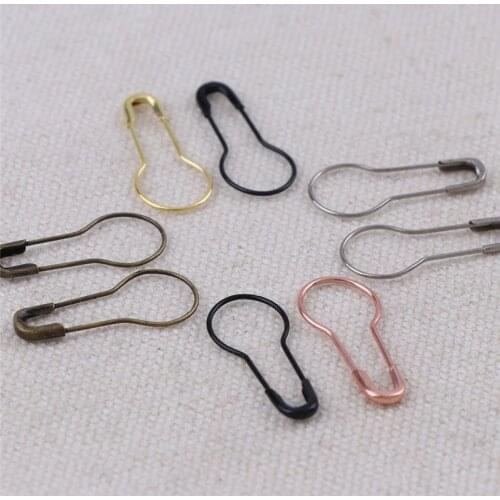 Garment Safety Pins 100pcs/Lot Calabash Pin Label Accessories Components Garment Pin Pear Bulb Gourd Safe Pin