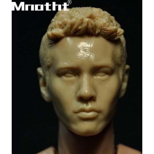 1/6 Scale Male Soldier Head Sculpt colourless Painting Male Head Carving Model Toys