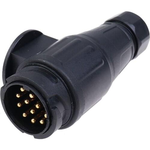 1pc 12V 13 Pin Trailer Plug Waterproof Trailer 13 Pole Electrical Connector Wiring Connector Adapter Trailer For Vehicle RV