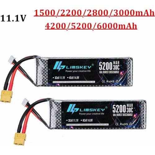 11.1V 1500mAh 2200mah 2800mAh 3200mAh 4200mAh 5200mAh Lipo Battery For RC aircraft toys helicopters Airplanes cars Boat 3s Lipo