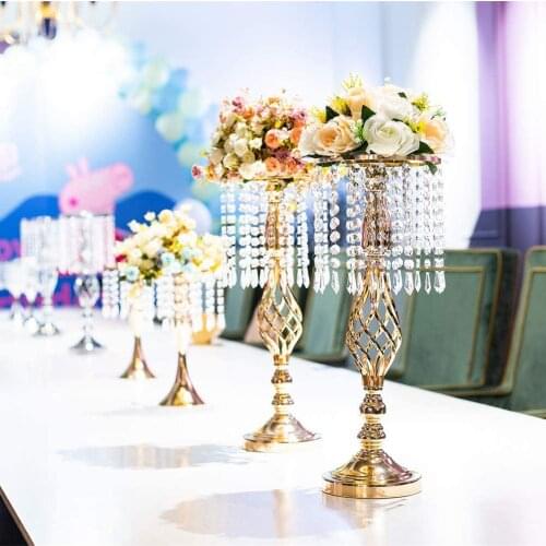 12pcs)Wedding Table Centerpiece Flower Arrangement Tall Pillar Candle Holder qq397