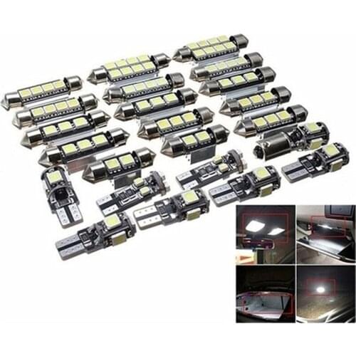23Pcs Car Accessories Led Auto Interieur Binnen Licht Dome Kofferbak Kaart Kentekenplaat Lamp