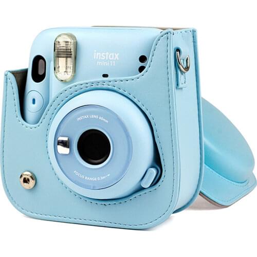 5 Colors Instant Camera Bag For Polaroid Instax Mini 11 Case Mini Film PU Leather Cover with Shoulder Strap