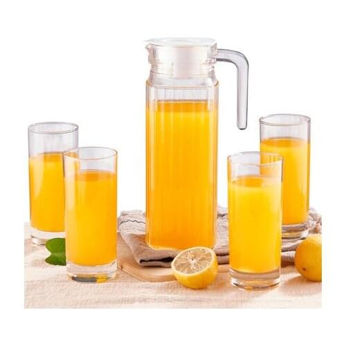 5 piece/set Glass Kettle Set of fruit juice pots water bottle with household