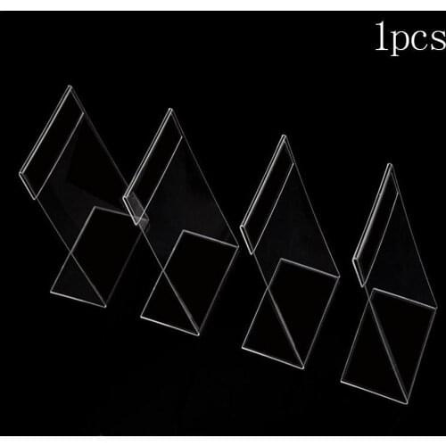 Acrylic L-shaped 11X7.5cm Desk Card Transparent Display Stand