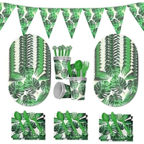 Turtle Leaf Party Decor Kids Jungle Safari Birthday Decor Woodland Forest Theme Tableware Animal World Decor Caketopper Lion