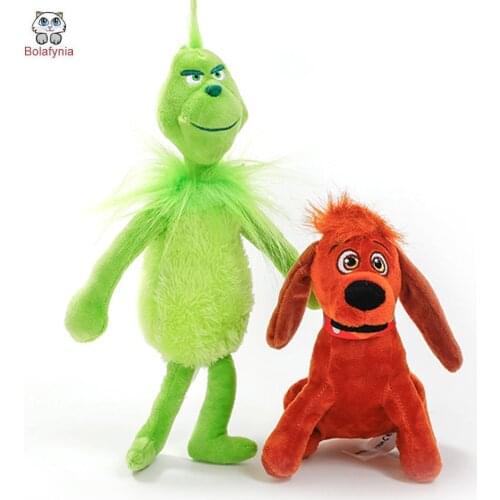 BOLAFYNIA Children Plush Toys for Christmas Birthday gift Christmas geek Grinch Baby Kid Stuffed Toy