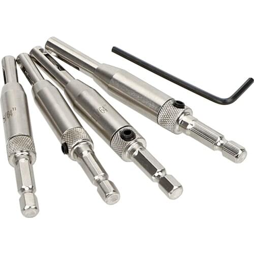 DIYWORK Woodworking Puncher Drill Bit Set 4pcs Door And Window Hinged Opener Door Lock Hinge Drill Bit