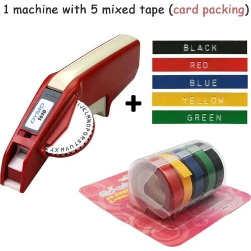 Dymo Embossing Label Maker 1610 portable printer typewriter with 3D embossing Tape For Dymo organizer Xpress label maker Manual